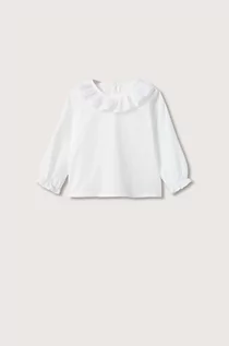 Koszule damskie - Mango Kids Kids koszula bawełniana dziecięca Tierni kolor biały - grafika 1
