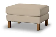 Pokrowce na meble - Dekoria pl pl Pokrowiec na podnóżek Karlstad Caffe Latte beżowy) 61 x 79 x 44 cm Cotton Panama 622-702-01 - miniaturka - grafika 1