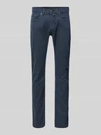 Spodnie męskie - Jeansy o kroju tapered fit z 5 kieszeniami model ‘Lyon’ - miniaturka - grafika 1