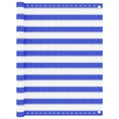 Markizy - Lumarko Parawan balkonowy, niebiesko-biały, 120x300 cm, HDPE - miniaturka - grafika 1