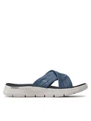 Klapki i japonki damskie - Skechers Klapki Go Walk Flex Sandal-Impressed 141420/NVY Granatowy - miniaturka - grafika 1