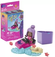 Figurki dla dzieci - Mega Barbie Klocki Mega Bloks Beach Splash Skuter Wodny 4+ - miniaturka - grafika 1