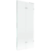 Parawany nawannowe - Mexen Lunar L parawan nawannowy 2-skrzydłowy prawy 80 x 150 cm, transparent, biały - 897L-080-100-20-00-P - miniaturka - grafika 1