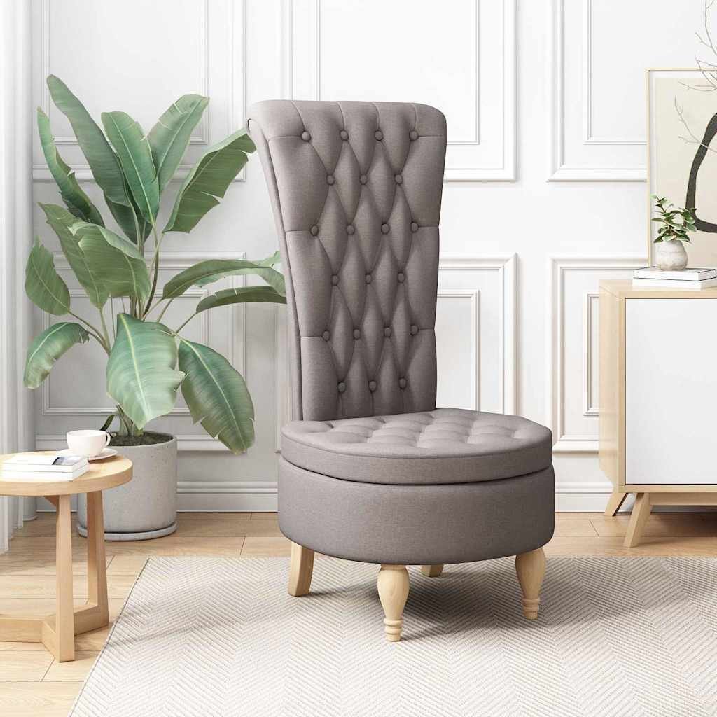 vidaXL Fotel typu slipper ciemnoszary 56,5 x 70 x 110 cm tkanina