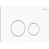 Przyciski spłukujące - Mexen Tex 06 przycisk spłukujący stal nierdzewna, biały błyszczący - 6106-01 - miniaturka - grafika 1