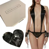 Odzież ciążowa - Intimissimi body koronka strój czarny seksowna bielizna rozmiar uniwersalny - miniaturka - grafika 1