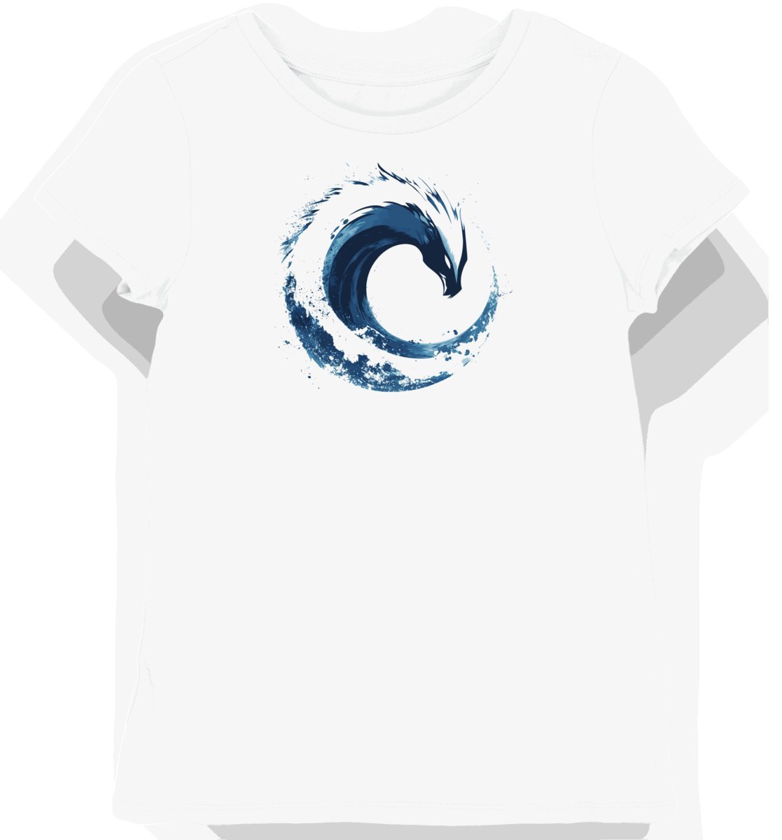 Koszulka damska biała z motywem fali e-sportowej S