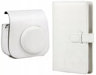 Instax-FUJIFILM, zestaw 2w1 pokrowiec do aparatu Instax Mini 11 + album do zdjęć, biały - Paski, szelki, uprzęże foto - miniaturka - grafika 1