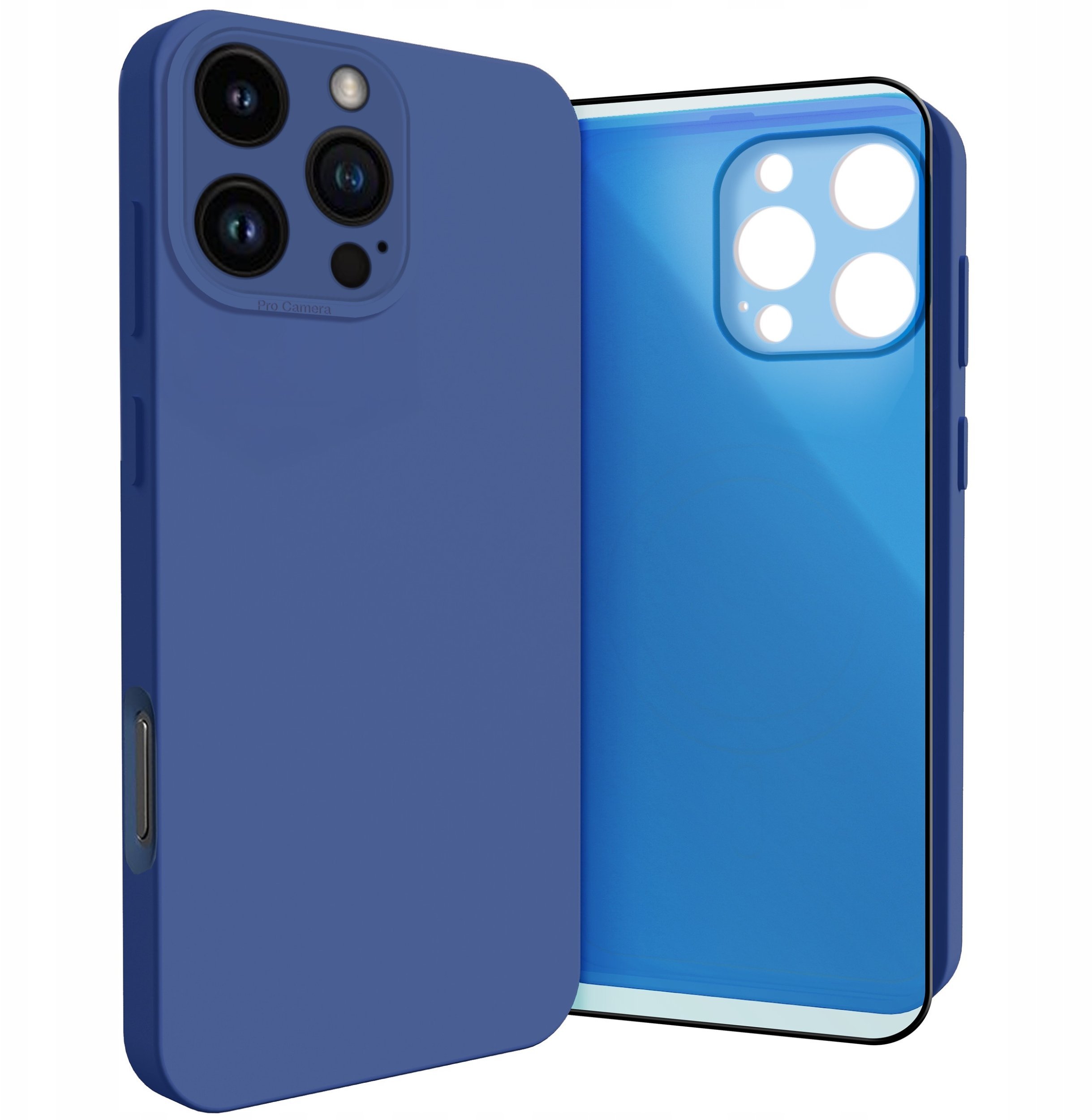 Etui do iPhone 16 Pro Max Do Magsafe, Osłona Kamery, Granatowe Szkło