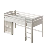 Łóżka dla dzieci i młodzieży - Łóżko Piętrowe z Biurkiem KA-1 Kamil Dolmar Sosna Barwiona na Biel - miniaturka - grafika 1