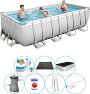 Baseny ogrodowe - Basen z akcesoriami - Bestway Power Steel 488x244x122 cm Prostokątny - miniaturka - grafika 1