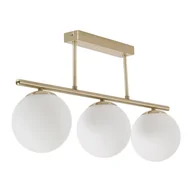 Lampy sufitowe - Lampa sufitowa w biało-złotym kolorze ze szklanym kloszem ø 14 cm Mahala – Kave Home - miniaturka - grafika 1