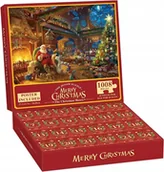 Ozdoby bożonarodzeniowe - Kalendarz Adwentowy Puzzle Świąteczne Boże Narodzenie 1008 Elementów 24 Dni - miniaturka - grafika 1