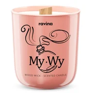 Świece - MY WY sojowa perfumowana świeca zapachowa w szkle, drewniany knot Amor  / RAVINA.pl - miniaturka - grafika 1