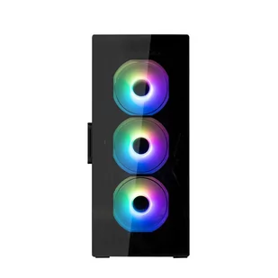 Obudowa I3 Neo TG Mid Tower RGB 4xwentylator, czarna - Obudowy komputerowe - miniaturka - grafika 6