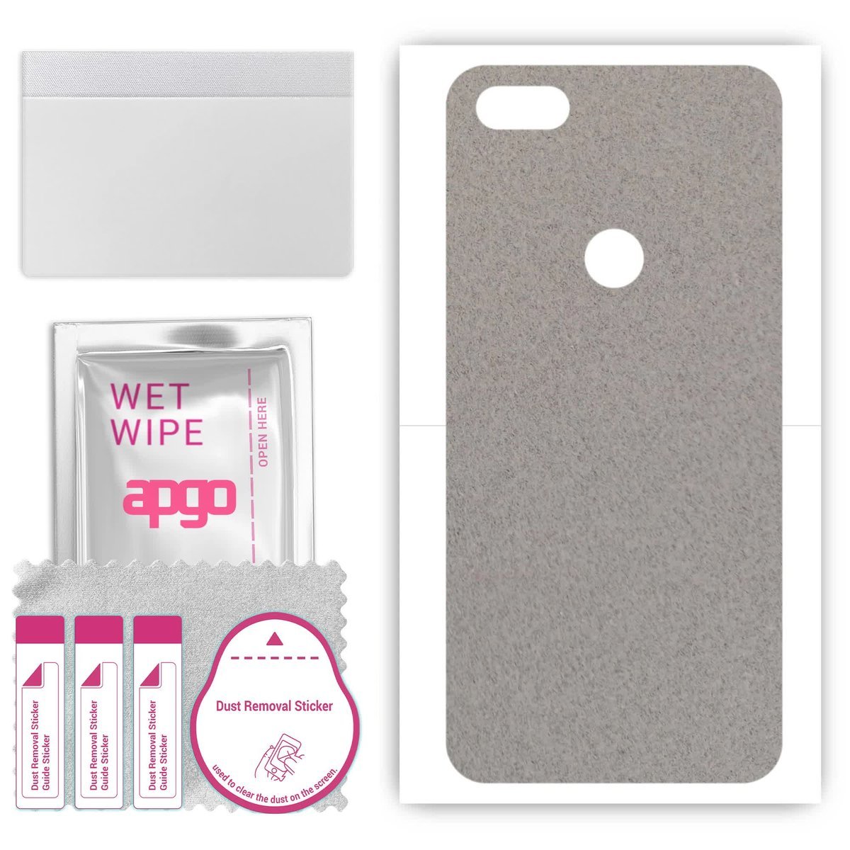 Folia naklejka skórka strukturalna na TYŁ Zamsz do Alcatel 1v (2019) - Zamsz Szary - apgo SKINS