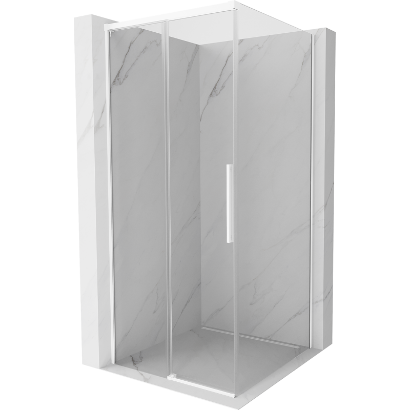 Mexen Rox kabina prysznicowa rozsuwana 90 x 90 cm, transparent, biała - 8C2-090-090-20-00