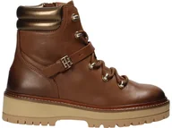 Botki damskie - Tommy Hilfiger Trzewiki FW0FW06042 36 Polished Leather Flat Boot - miniaturka - grafika 1