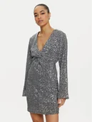 Sukienki - Vila Sukienka koktajlowa Sanadu 14101818 Srebrny Regular Fit - miniaturka - grafika 1