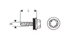 WKRĘT SAMOWIERTNY 4.8*25MM RAL 9005 - Wkręty - miniaturka - grafika 1