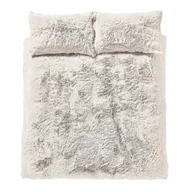 Pościel - Kremowa pościel dwuosobowa z mikropluszu 200x200 cm Cuddly – Catherine Lansfield - miniaturka - grafika 1