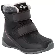 Buty dla chłopców - Buty dziecięce Jack Wolfskin Polar Wolf Texapore Mid Vc K Rozmiar butów (UE): 36 / Kolor: czarny/różówy - miniaturka - grafika 1