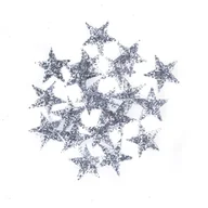 Scrapbooking - Gwiazdki Samoprzylepne Z Brokatem 3,1 Cm 20 Szt. Srebrne Dalprint - miniaturka - grafika 1