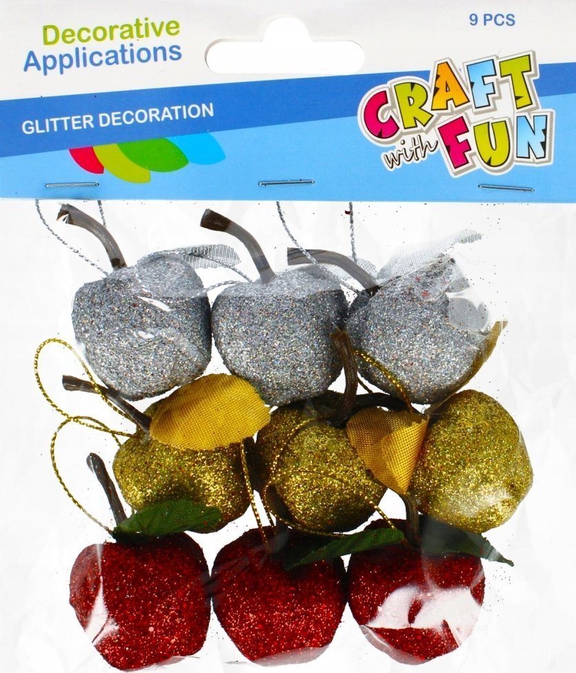Craft with Fun OZDOBA DEK DRUCIK JABLKA BROK 9SZT CF MIX 12/144