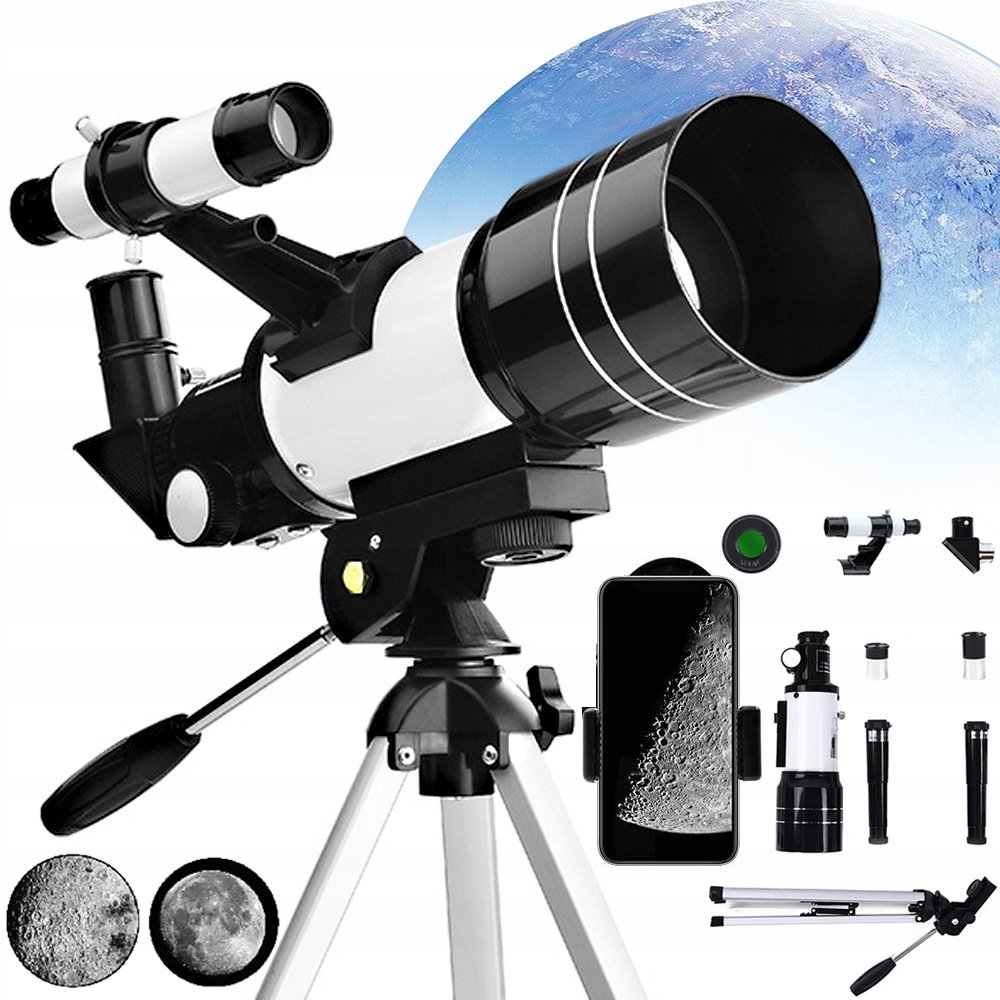 Teleskop Astronomiczny Luneta+akcesoria+plecak Przenośny Wielofunkcyjny