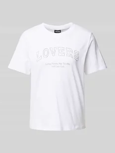 T-shirt o kroju regular fit z czystej bawełny model ‘TARA’ - Koszulki i topy damskie - miniaturka - grafika 1