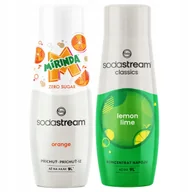 Syropy i koncentraty owocowe - SODASTREAM Mirinda Zero + Lemon Lime zestaw syropów do saturatora 2 szt. - miniaturka - grafika 1