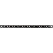 Akcesoria do szaf serwerowych - Lanberg Patch panel 24port 0.5U CAT.6 Ekranowany Czarny PPS6-0024-B - miniaturka - grafika 1