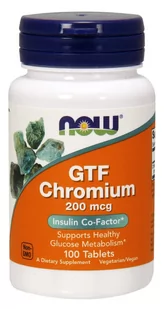 Now Foods NOW GTF Chromium 200mcg 100tabs - Witaminy i minerały dla sportowców - miniaturka - grafika 2