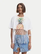 Koszulki i topy damskie - Desigual T-Shirt 25SWTKAN Écru Regular Fit - miniaturka - grafika 1