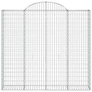 Kosze gabionowe, 4 szt, 200x50x180/200 cm, galwanizowane żelazo - Ogrodzenia - miniaturka - grafika 5