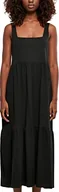 Sukienki - Urban Classics Women's Ladies 7/8 Length Valance Summer Dress sukienka, czarna, XS - miniaturka - grafika 1