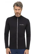 Bluzy sportowe męskie - Bluza termoaktywna męska Brubeck Athletic LS14080 czarny - miniaturka - grafika 1