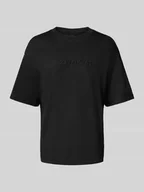 Koszulki męskie - T-shirt o kroju oversized z wyhaftowanym logo - miniaturka - grafika 1