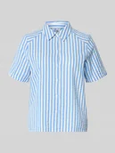 Bluzki damskie - bluzka koszulowa o kroju regular fit z czystej bawełny model 'TINNA' - miniaturka - grafika 1