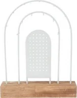 Biżuteria - akcesoria - ProGarden Metalowy stojak na biżuterię, drewniana podstawka, 18 x 4,5 cm - miniaturka - grafika 1