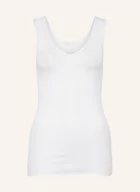 Koszulki i topy damskie - Hanro Top Cotton Seamless weiss - miniaturka - grafika 1