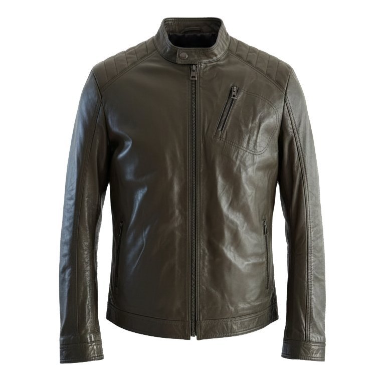 Kurtka męska skórzana Giorgio Di Mare khaki skóra naturalna pilotka-L