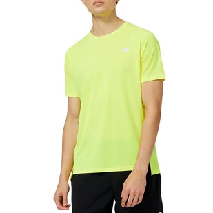Koszulka New Balance MT23222CSN - żółta - Koszulki sportowe męskie - miniaturka - grafika 1