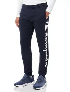 Champion Legacy Authentic Pants-Maxi-Logo Powerblend Fleece Rib Cuff męskie spodnie dresowe, Blu Marino, S - Spodenki męskie - miniaturka - grafika 1