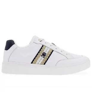 Buty Tommy Hilfiger Court Sneaker With Webbing FW0FW07106-YBS - białe - Buty sportowe damskie - miniaturka - grafika 4