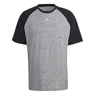 Koszulki męskie - adidas Męski t-shirt M Mel T, Brgrin/Blckme, L - miniaturka - grafika 1