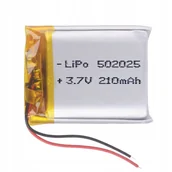 Ładowarki i akumulatory - Akumulator Li-Poly 210Mah 3.7V 502025 - miniaturka - grafika 1