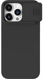 Nillkin Etui z ochroną aparatu CamShield Silky do iPhone 15 Pro, czarne - Etui i futerały do telefonów - miniaturka - grafika 1