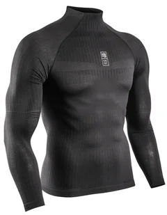 COMPRESSPORT koszulka termoaktywna  3D THERMO 110g LS black - Koszulki sportowe męskie - miniaturka - grafika 1