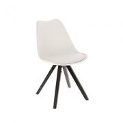Krzesła - Intesi Krzesło Norden Star Square black PP biały - miniaturka - grafika 1